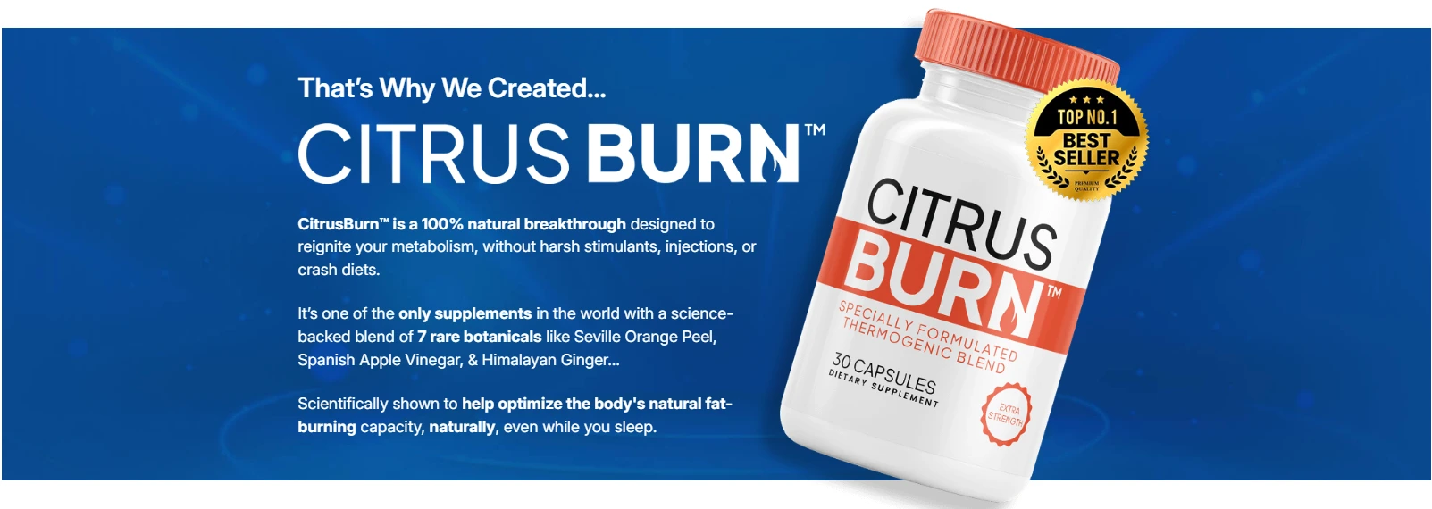 CitrusBurn ingredient formula label overview